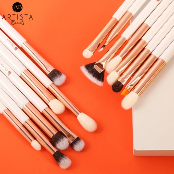 DUcare 15 Piece White Eye Makeup Brush Set - Picture 2 of 4